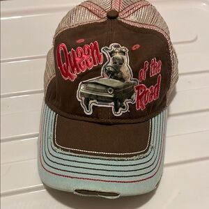 Brown and Pink Mesh Trucker Hat